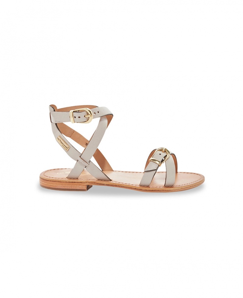 Sandales plates Les Tropeziennes HEPANA Ankle-strap Creme Femme|MJFU-43009190